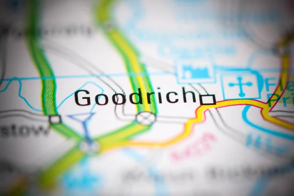 Goodrich Reino Unido Sobre Mapa Geografia — Fotografia de Stock