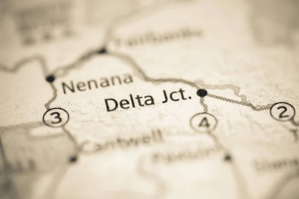 Delta Junction on a geographical map of USA