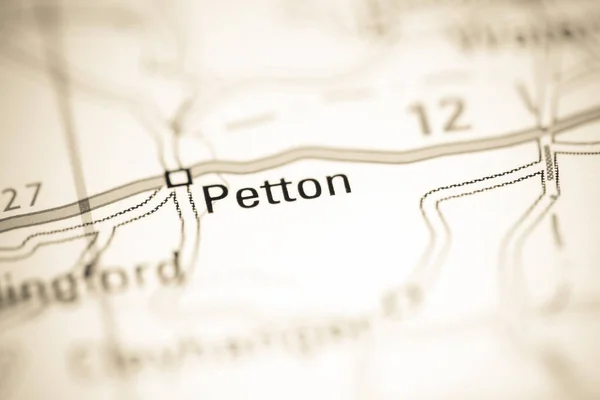 ペトン 地理地図上のイギリス — ストック写真