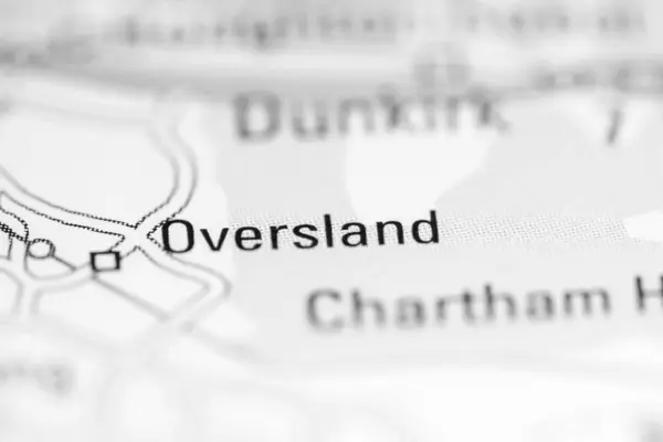 Oversland Regno Unito Una Carta Geografica — Foto Stock
