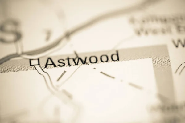 Astwood Regno Unito Una Carta Geografica — Foto Stock