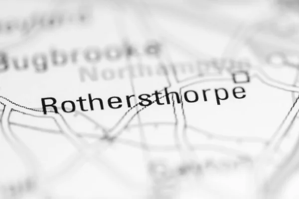 Rothersthorpe Regno Unito Una Carta Geografica — Foto Stock