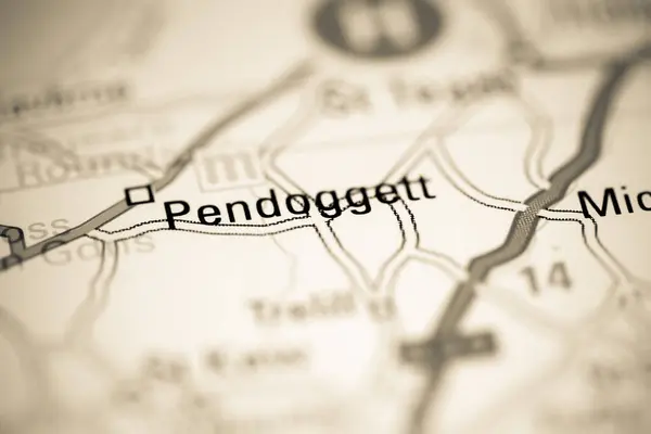Pendoggett Reino Unido Sobre Mapa Geografia — Fotografia de Stock