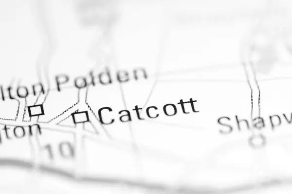 Catcott Vagyok Egyesült Királyság Földrajzi Térképen — Stock Fotó