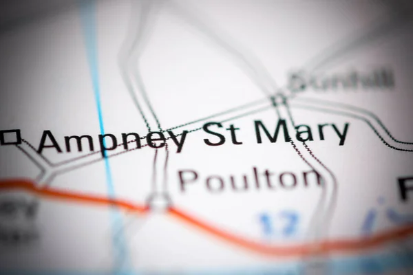 Ampney Mary Reino Unido Sobre Mapa Geografia — Fotografia de Stock