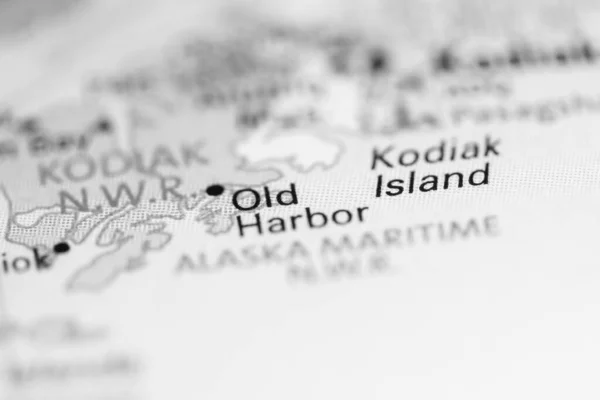 Old Harbor Alaska Eeuu Mapa Geográfico — Foto de Stock