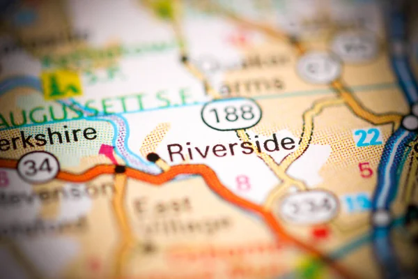 Riverside Connecticut Eua Sobre Mapa Geografia — Fotografia de Stock