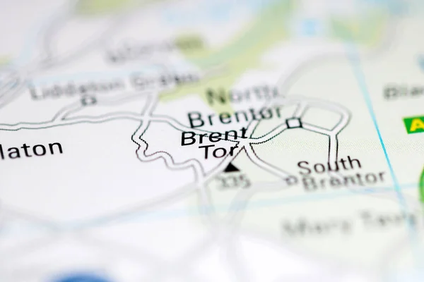 Brent Tor Reino Unido Mapa Geográfico — Foto de Stock