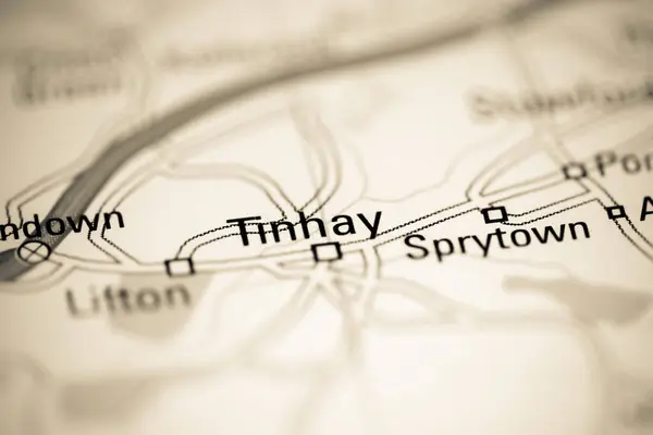 Tinhay Reino Unido Mapa Geográfico — Foto de Stock