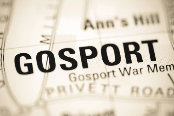 Gosport Una Mappa Geografica Del Regno Unito — Foto Stock
