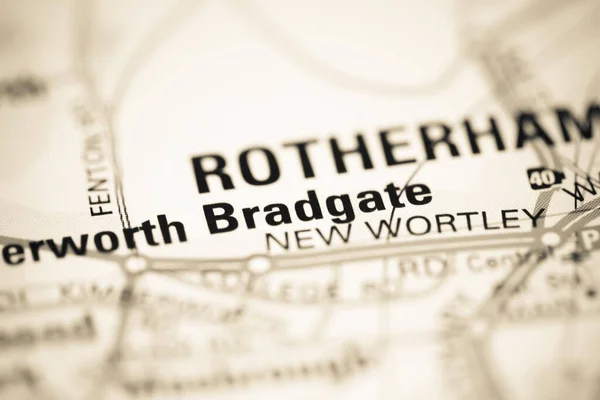 Bradgate Географічній Карті Великої Британії — стокове фото