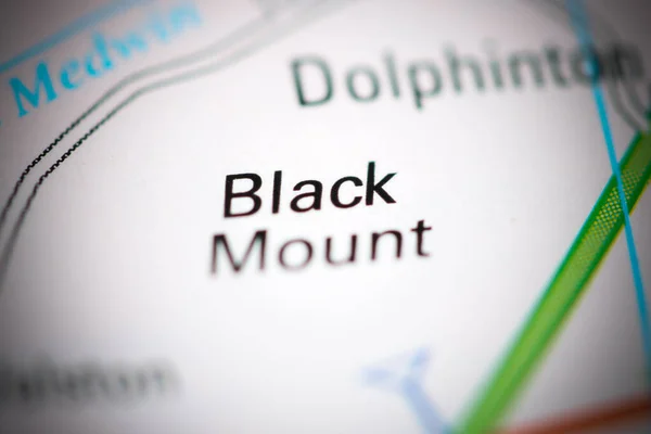 Black Mount on a geographical map of UK