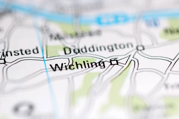 ウィチリング 地理地図上のイギリス — ストック写真