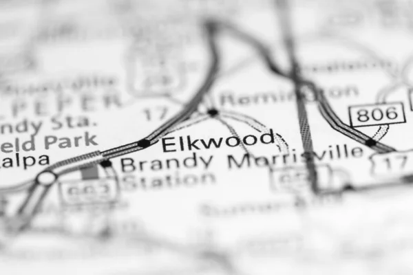 Elkwood Virginia Eeuu Mapa Geográfico —  Fotos de Stock