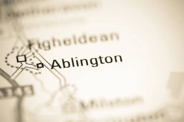Аблінгтон Велика Британія Географічній Карті — стокове фото