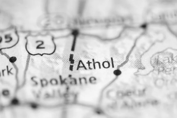 Athol on a geographical map of USA