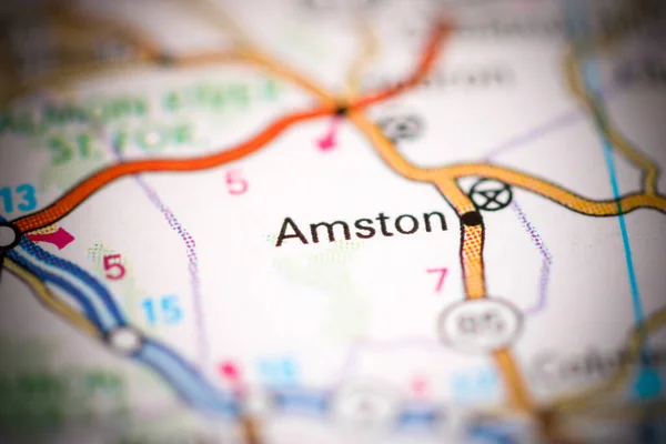 アムストン コネティカット 地理地図上のアメリカ — ストック写真