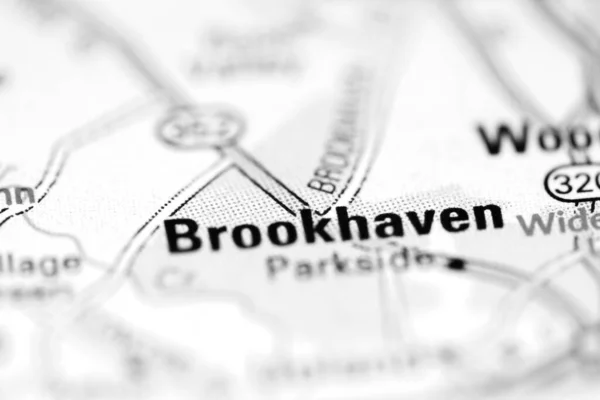 Brookhaven Abd Coğrafi Haritasında — Stok fotoğraf