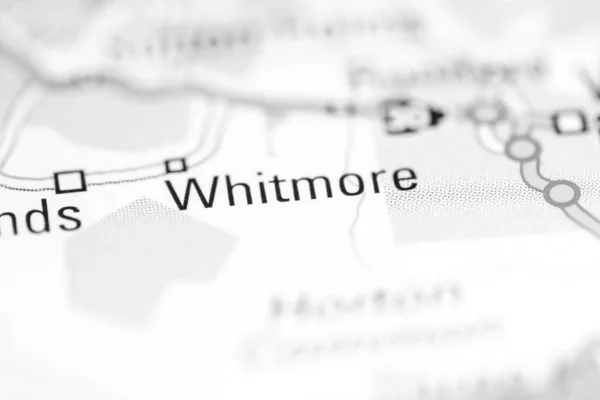 Whitmore Reino Unido Sobre Mapa Geografia — Fotografia de Stock