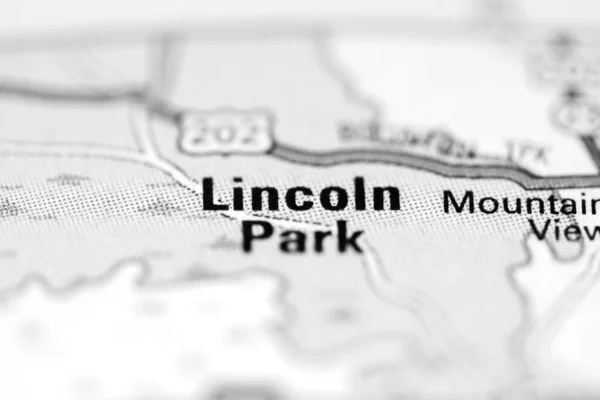 Lincoln Park Geografické Mapě Usa — Stock fotografie