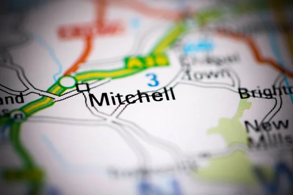 ミッチェル 地理地図上のイギリス — ストック写真