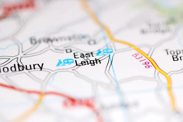 East Leigh Reino Unido Sobre Mapa Geografia — Fotografia de Stock