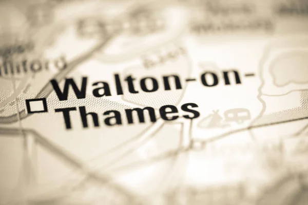 Thames Walton Birleşik Krallık Coğrafya Haritasında — Stok fotoğraf