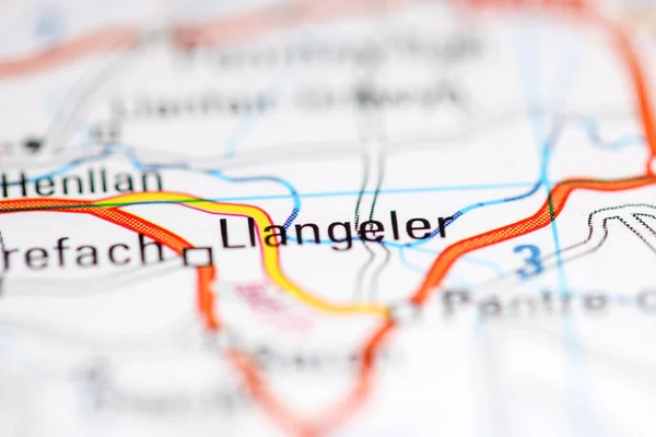 Лангельєр Велика Британія Географічній Карті — стокове фото