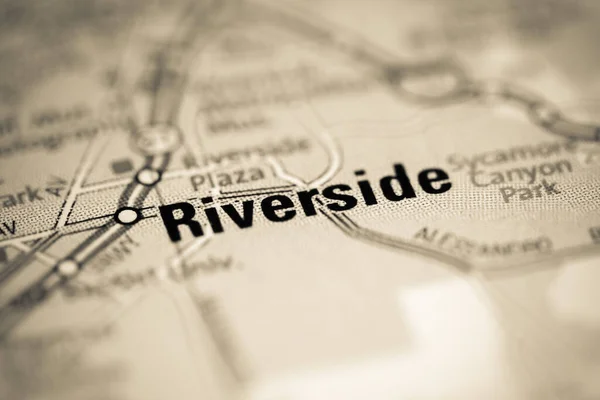 Riverside Califórnia Eua Sobre Mapa Geografia — Fotografia de Stock