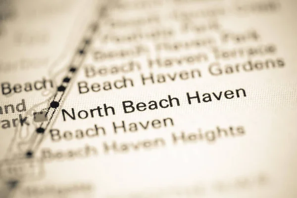 North Beach Haven Nueva Jersey Eeuu Mapa Geográfico — Foto de Stock