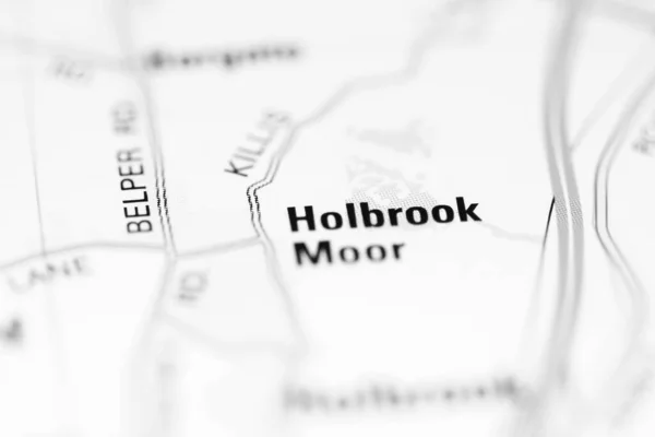 Holbrook Moor Географічній Карті Великої Британії — стокове фото