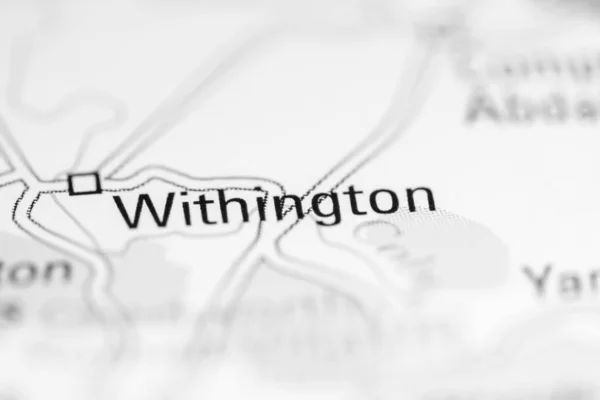 Візингтон Велика Британія Географічній Карті — стокове фото