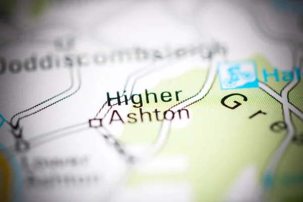 アシュトンだ 地理地図上のイギリス — ストック写真