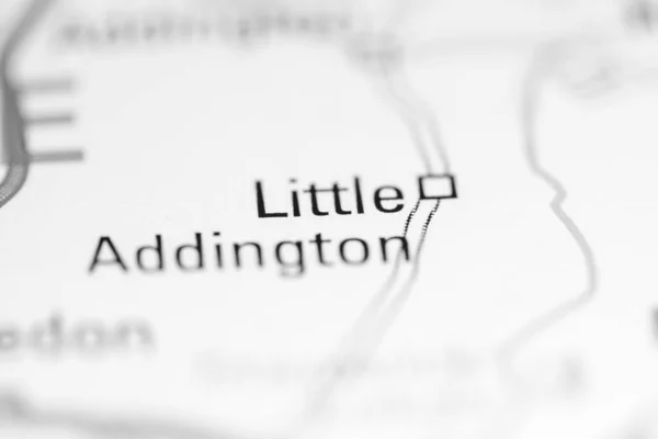 Маленький Аддінгтон Велика Британія Географічній Карті — стокове фото