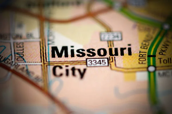 Missouri City Una Mappa Geografica Degli Stati Uniti — Foto Stock