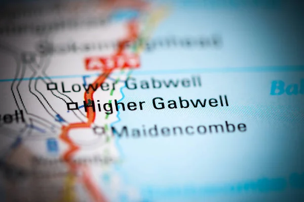 Високий Габвел Велика Британія Географічній Карті — стокове фото