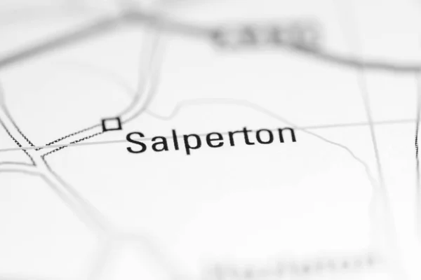 Salperton Zjednoczone Królestwo Mapie Geograficznej — Zdjęcie stockowe