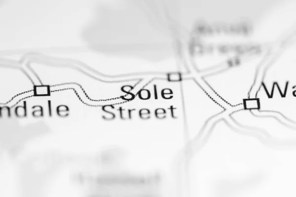 Sole Street Velká Británie Mapě Geografie — Stock fotografie