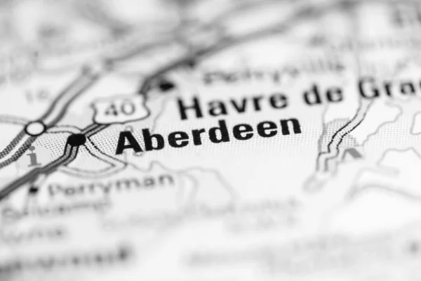 Aberdeen Nel Maryland Stati Uniti Una Mappa Geografica — Foto Stock