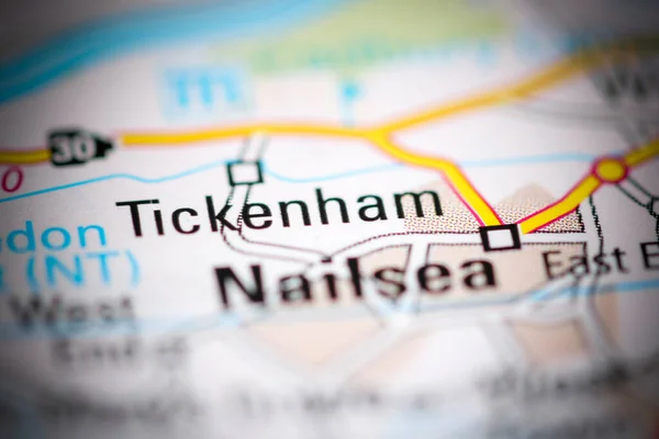 Tickenham Birleşik Krallık Coğrafya Haritasında — Stok fotoğraf