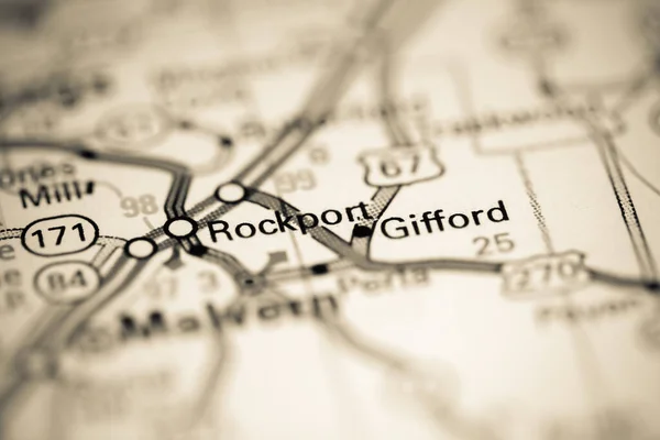 Rockport Arkansas Stati Uniti Una Mappa Geografica — Foto Stock