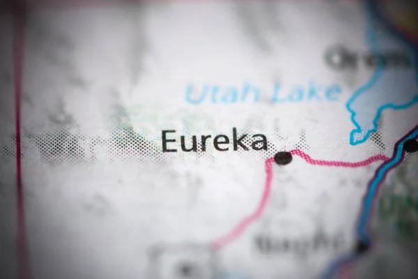 Eureka on a geographical map of USA