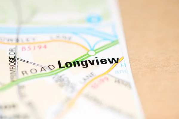 Longview Γεωγραφικό Χάρτη Του Ηνωμένου Βασιλείου — Φωτογραφία Αρχείου