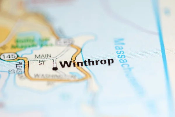 Winthrop on a map of the United States of America