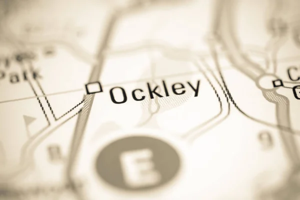Ockley Großbritannien Auf Einer Geografischen Karte — Stockfoto