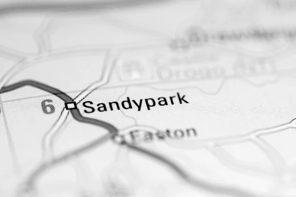 サンディパーク 地理地図上のイギリス — ストック写真