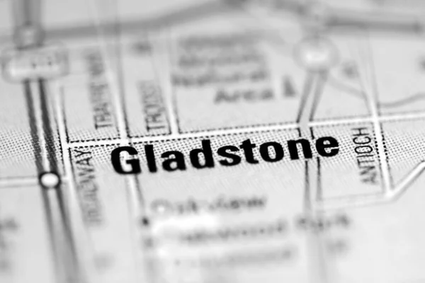 Gladstone Una Mappa Geografica Degli Stati Uniti — Foto Stock