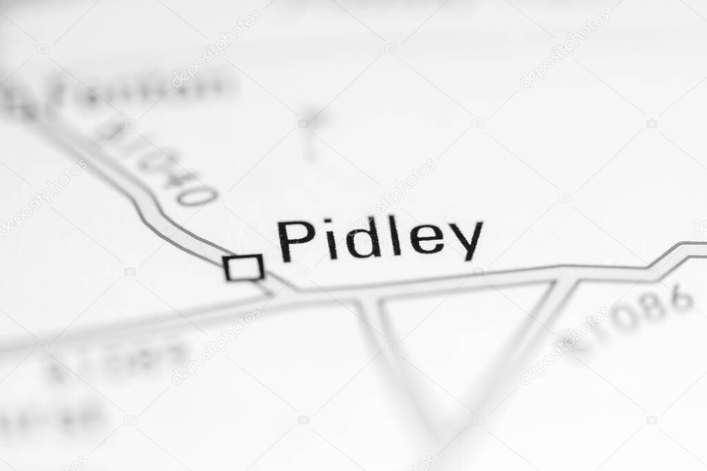 Pidley. United Kingdom on a geography map