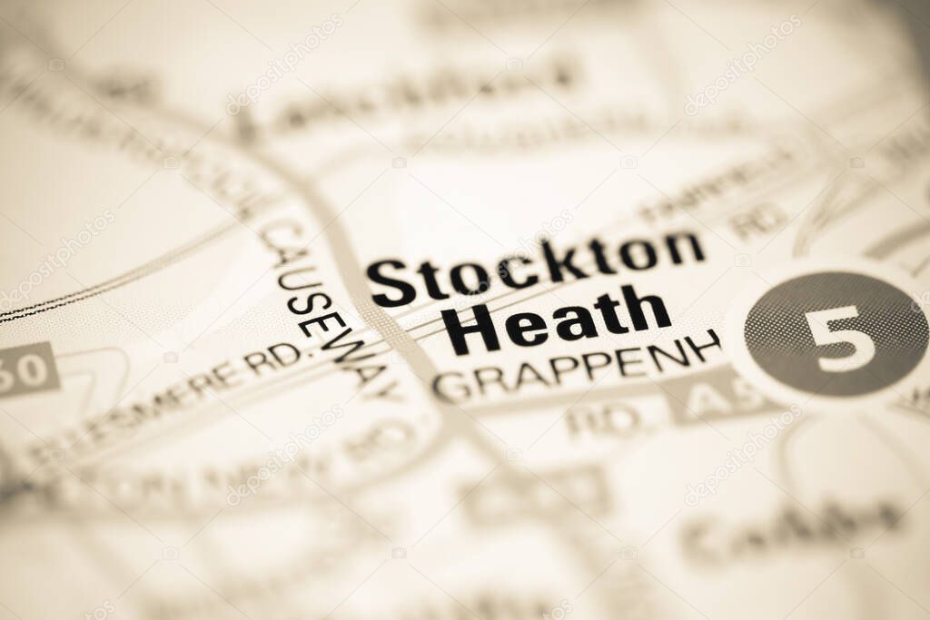 Stockton Heath on a geographical map of UK