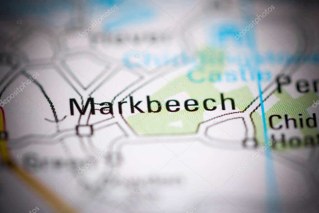 Markbeech. United Kingdom on a geography map